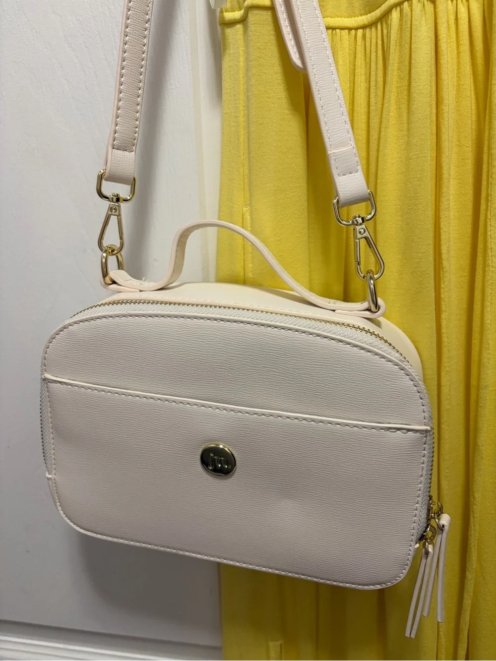 JM Collection Cream Crossbody Bag